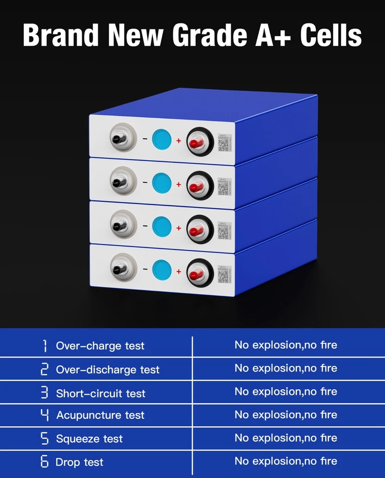 3.2V 105Ah LiFePo4 Lithium Iron EVE Cells DIY 12V 24V 36V 48V Battery Grade A+ - Image 4 of 4
