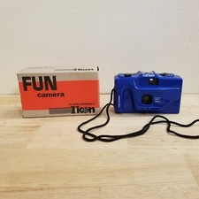 IKON FUN BLUE 35mm CAMERA WITH BOX, Great Clean Condition