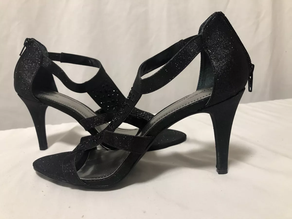 Black sales beaded heels