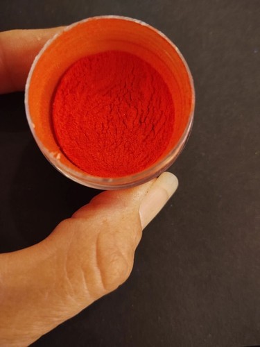 Rich Red Mica Pearl Powder 5 grams in a jar - Picture 2 of 12