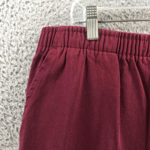 Erika Cargo Joggers Pants Womens XL (actual 36x27.5) Burgundy Cotton Hi-Rise NEW - Picture 3 of 20