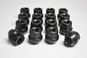 Set of 16 x M12 x 1.5, 19mm Hex Open Alloy Wheel Nuts (Black) Brisca F2 Outlaw