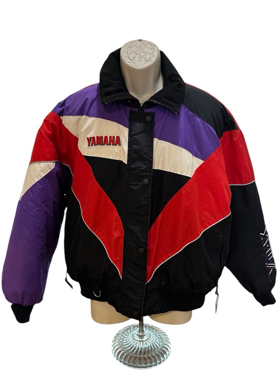 Yamaha Coat Jacket Black Purple White Red Womens Large Snowmobile