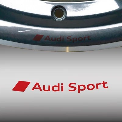ADESIVO CERCHI AUDI SPORT S LINE ruota in lega A3 A4 A5 A6 TT Q3 S-line A1 ROSSO