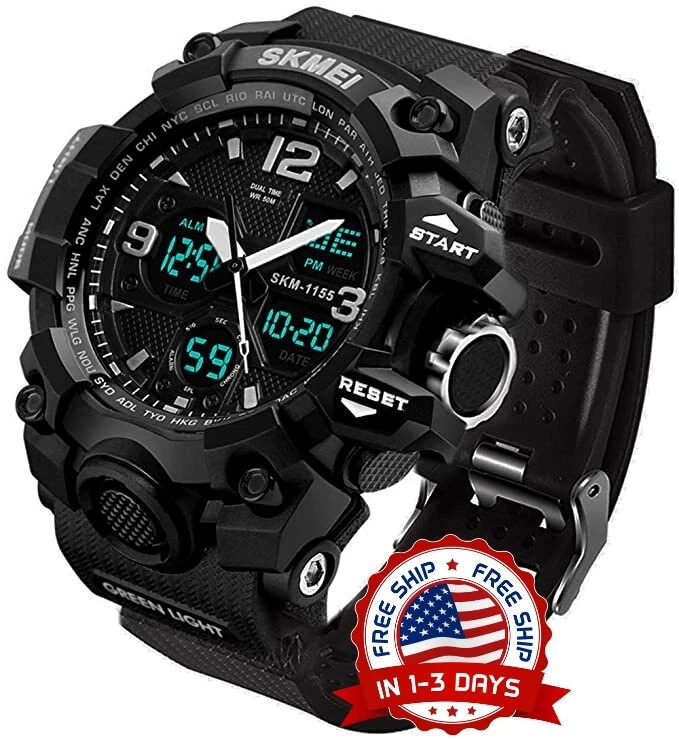 Reloj Para Hombre Relojes Reloj Militar Reloj Deportivo De Buceo Grande LED  NUEV