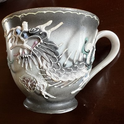 CHIEKO マカロン t グレー リング Vintage 1950s Japanese Moriage Dragon Tea Set Picoware China Japan