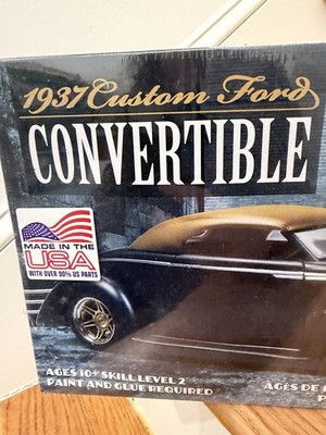 Lindberg 1/24th Scale 1937 Custom Ford Convertible #HL129 | eBay