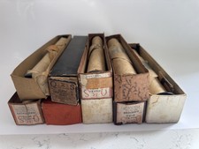Vintage Player Piano Rolls Lot of 7 QRS poor boxes