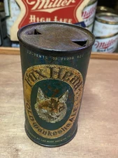 Fox Head Beer flat top beer can Fox Head Brewing Co Waukesha WI Old Rare Can