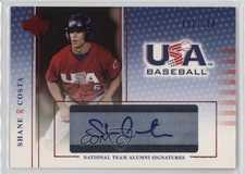 2005 USA Baseball National Team Alumni Signatures Blue Ink Shane Costa Auto 4g8