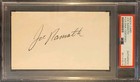 Joe Namath Signed 3x5 Index Card Cut Autographed PSA/DNA NY Jets NFL Legend