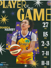 DEARICA HAMBY Signed 8.5 x 11 Photo WNBA Basketball LOS ANGELES SPARKS Free Ship