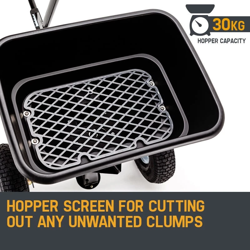 PLANTCRAFT Tow Behind Broadcast Spreader 30kg 26L Seed Fertiliser Tow - image 2 of 4