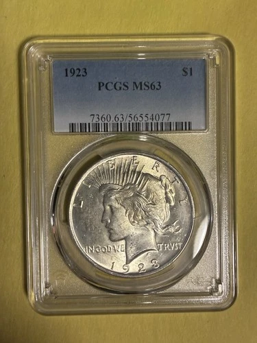 1923 Peace Silver Dollar MS63 PCGS