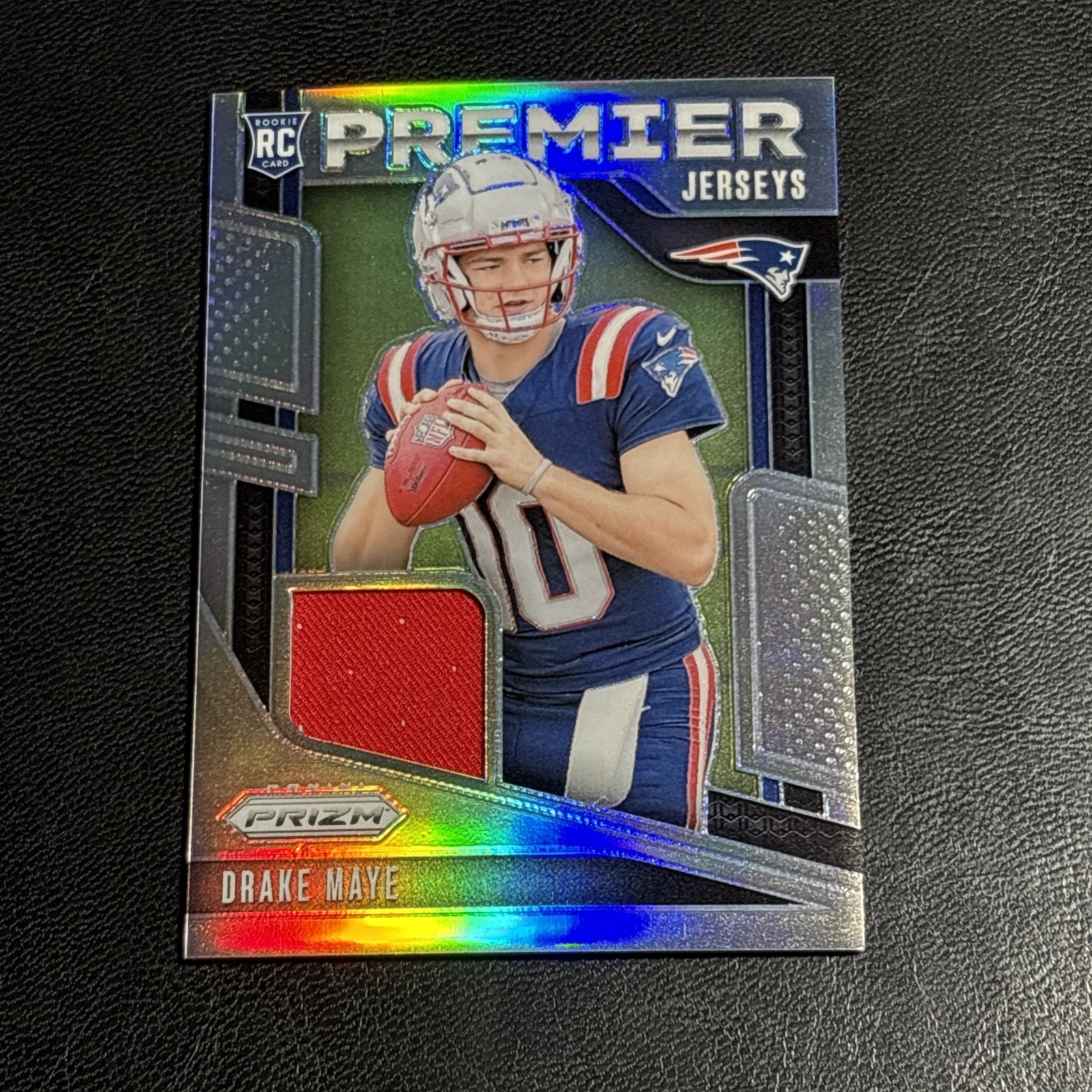 2024 Panini Prizm Drake Maye Premier Jerseys Silver Patch RC #PJ-DME🏈Patriots