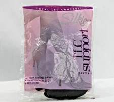 Silkies Pantyhose TLC Support Medium Jet Black Day Sheer Light Control TLC904