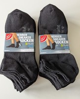Neu - 10 Paar Gut & GüNstig Herren Sneaker Socken - Gr. 39-42 - Schwarz - Paket