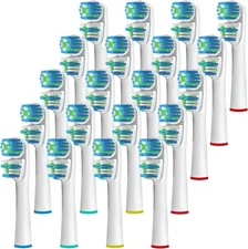 Replacement Brush Heads Compatible with OralB 20 Count (Pack of 1), White 