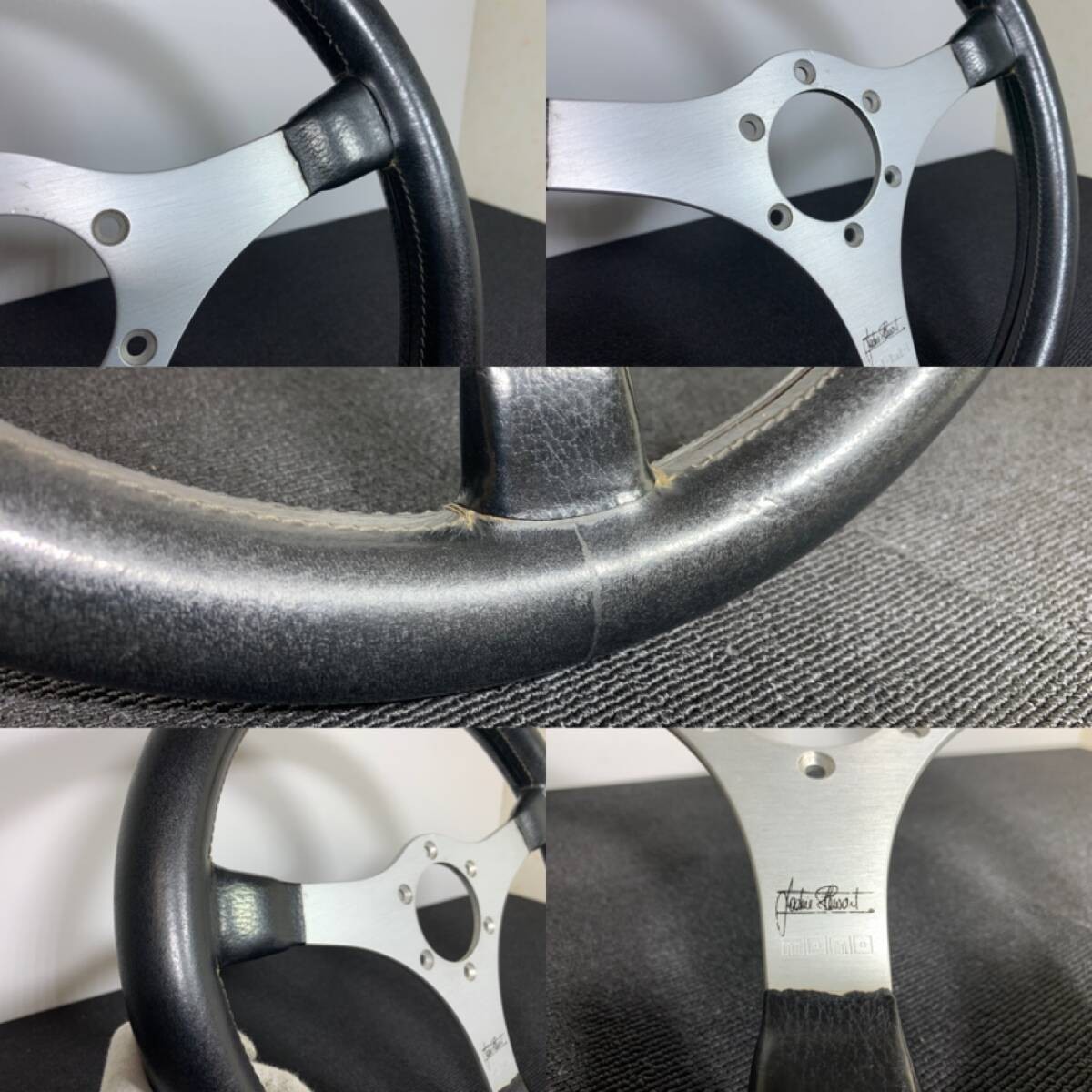 MOMO Jackie Stewart 345mm Steering Wheel Vintage Black Leather 34