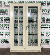 GEORGIAN BARS FRENCH DOORS FLUSH CASEMENT CREAM TIMBER WOODEN EXTERNAL EXTERIOR