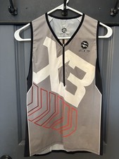 ZOCA X3 Endure Unisex Triathlon Sleeveless Top Size M Gray Black Performance