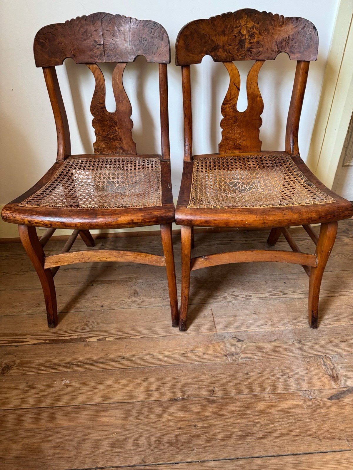 Set of 2 Antique Empire Revival Side Chairs with Classic Design