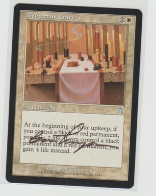 Magic the Gathering ~ Dega Sanctuary ~ M/NM ~ Apocalypse ~  Signed by Artist #3