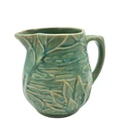 Vintage McCoy Pottery 5" Water Lily Pitcher 124 Green 1930s Stoneware 5" Tall