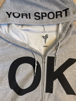 Yori Sport OK! It's a Party Wegonbeok Hoodie L Grey Graphic