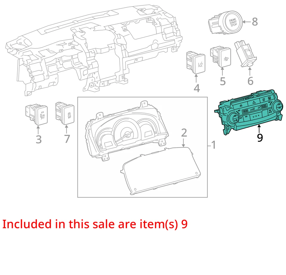 15-17 Toyota Camry AC HEAT Temperature Control Manual Temperature Control - Image 2 of 4