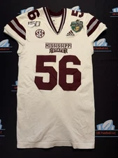 2019 Mississippi State Bulldogs Game Used Adidas Football Jersey Dareuan Parker