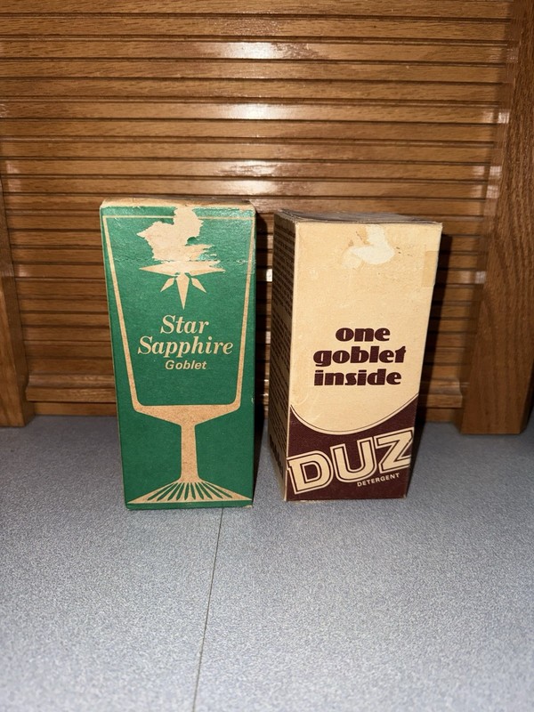 Vintage Star Sapphire Goblet & Duz Goblet