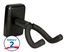 Gator Frameworks GFW-GTR-HNGRBLK 2-Pack Wall Mount Guitar Hanger - Black