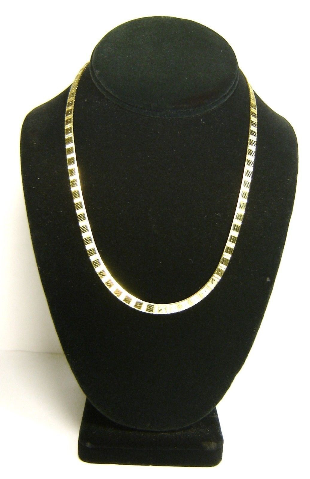 Herringbone Signed 925 MBC MILOR Italy Gold Plated St… - Gem