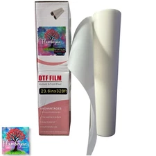 Flamboyán DTF Film Instant (Hot) & Cold Peel Roll,  Double-sided Matte Clear