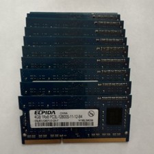 Lot of 10 Elpida 4GB DDR3L-1600 PC3L-12800S Laptop RAM SODIMM Tested Working1  