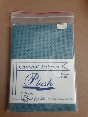 Camelot Fabrics Plush 16 Count 12  X 18   Blue - New in Package