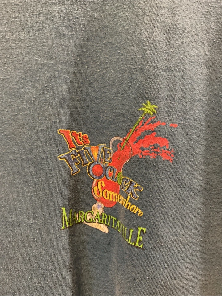 Jimmy Buffets Margaritaville Cancun Men’s XXXL T Shirt It’s 5 O’Clock Somewhere - Image 2 of 4