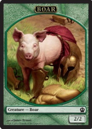 Boar Token Light Play, English Theros
