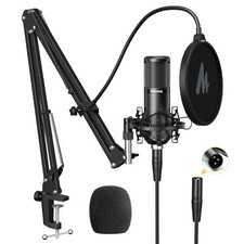 MAONO XLR Condenser Microphone Set Uni-Directional for Recording, Podcast