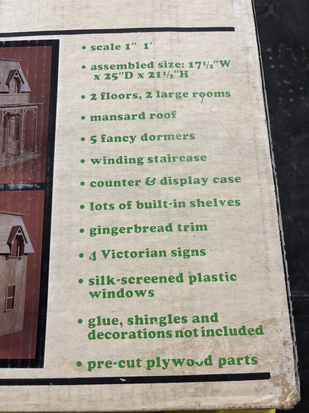 Greenleaf Dollhouse Kit Brimbles Mercantile Wood Factory Sealed 18" x 21.5" x25"