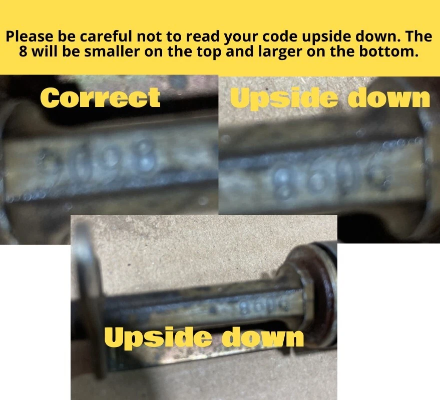 Ключ зажигания 1936-1966 GM GMC вырез по коду 9001-9250 - Изображение 2 из 3