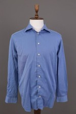 Eton Contemporary Blue Long Sleeve Button Down Shirt Size 41 / 16