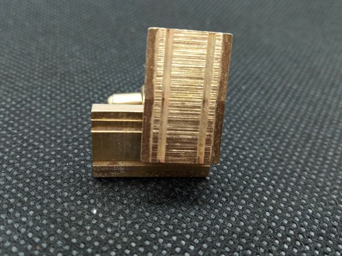 Boutons de manchette vintage en métal doré années 50 tbe - Montres & Bijoux