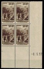 Coin Daté / Dated corner PTT sports et loisirs N° 347 du 8.5.37 Neuf ** / MNH