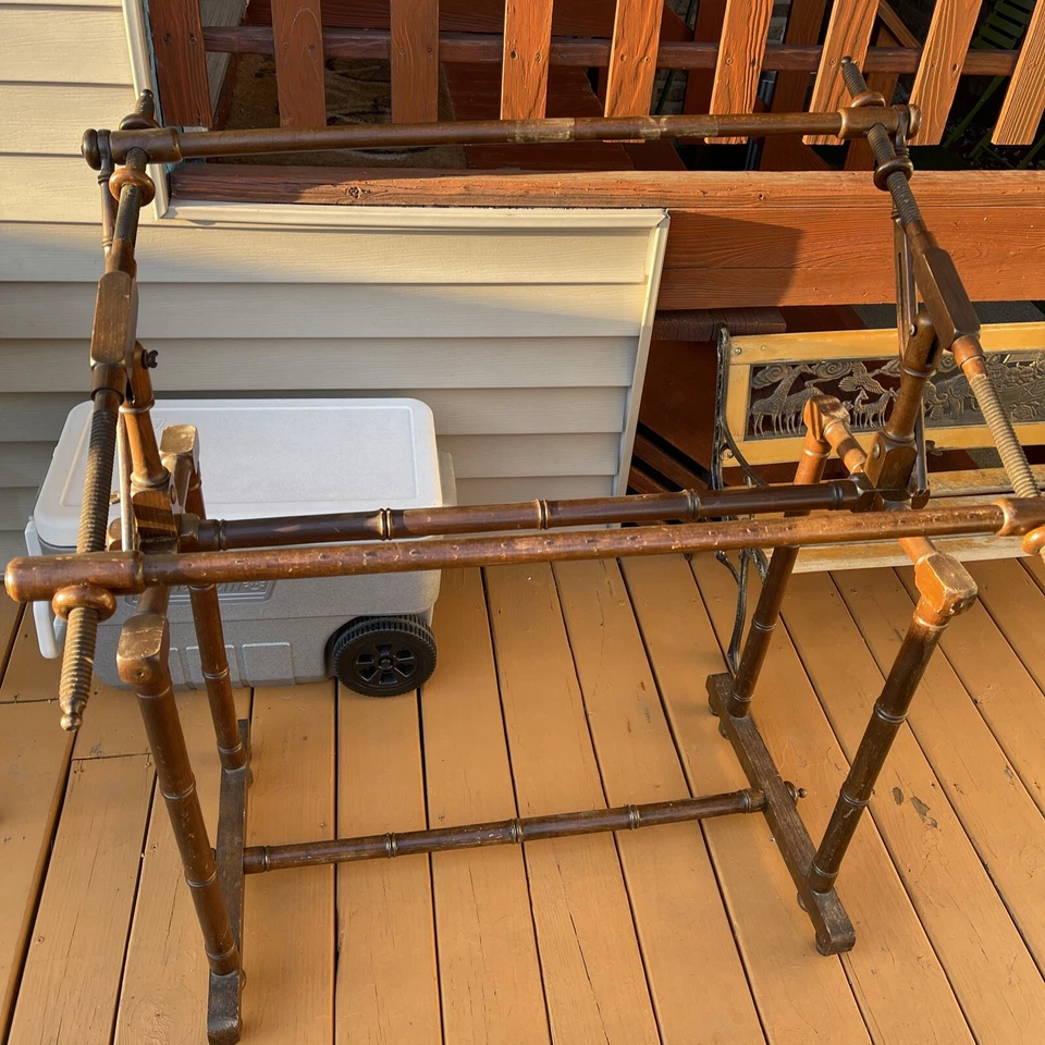 Vintage Weaving Tapestry Loom Floor Stand Model 353 . Germany. For Restoration. - Image 4 of 4