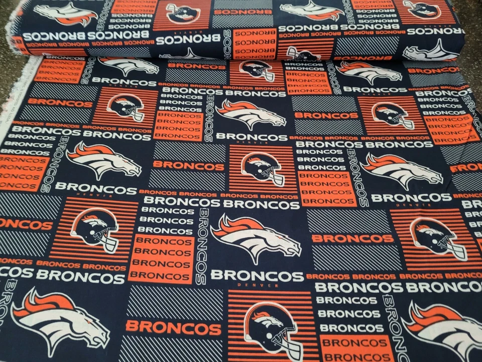 30" Denver Broncos Fabric Traditions 58" Wide on Navy NFL Football - Image 3 of 3