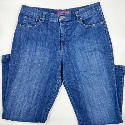 Gloria Vanderbilt Womens Amanda Jeans Size 14 Blue Denim Cotton