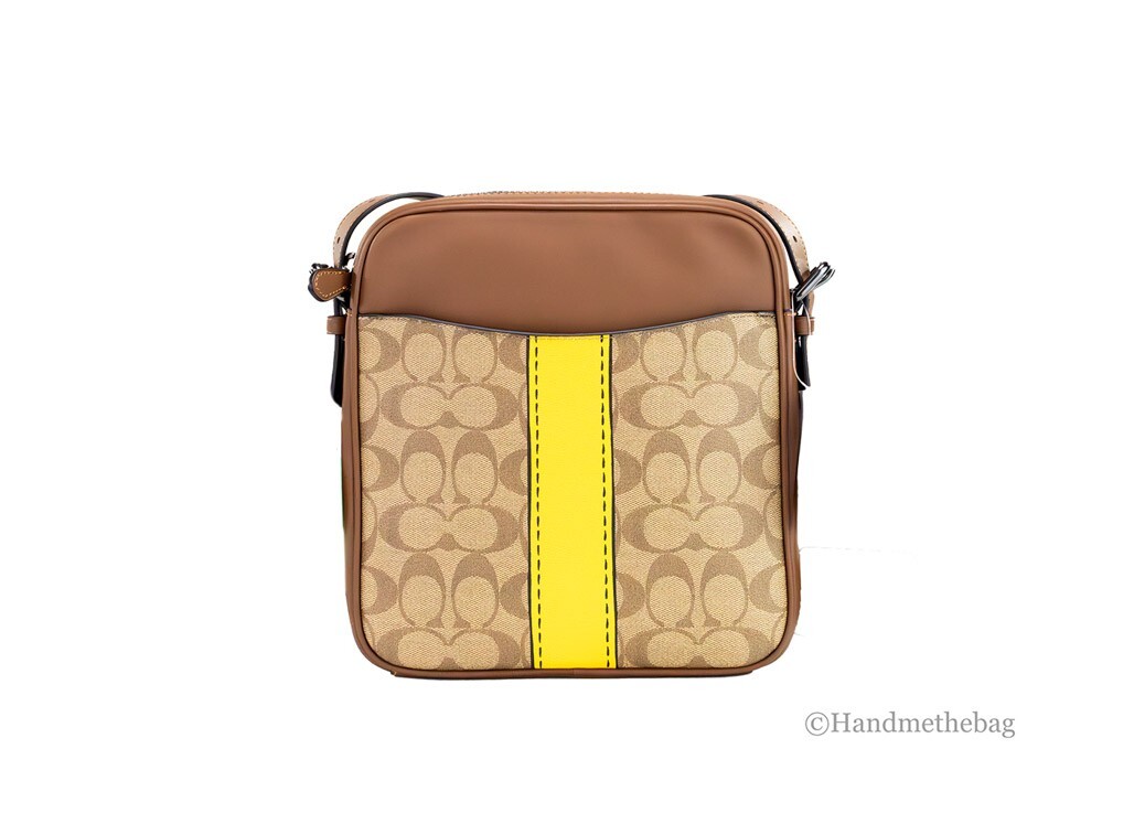 Coach (CH200) Hudson 21 Medium Khaki Trompe L'oeil Print