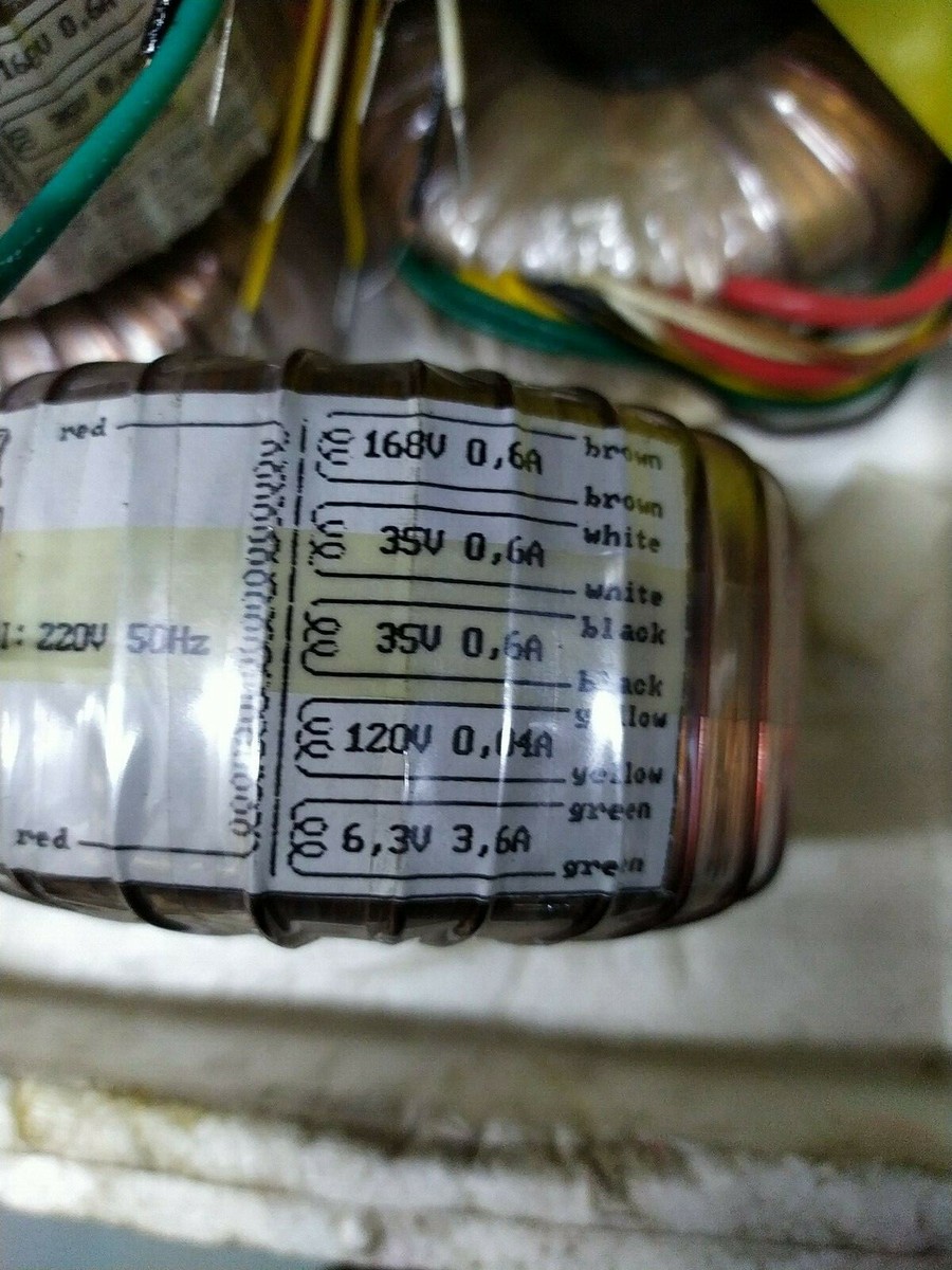 Transformateur Torique Audio sortie 168v, 2x 35 V, 120v, 6.3v voir  descriptif | eBay UK